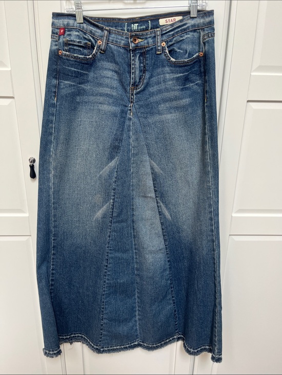 !it jeans Dresses & Skirts - !it jeans Blue Denim Maxi Skirt with Panel Flare